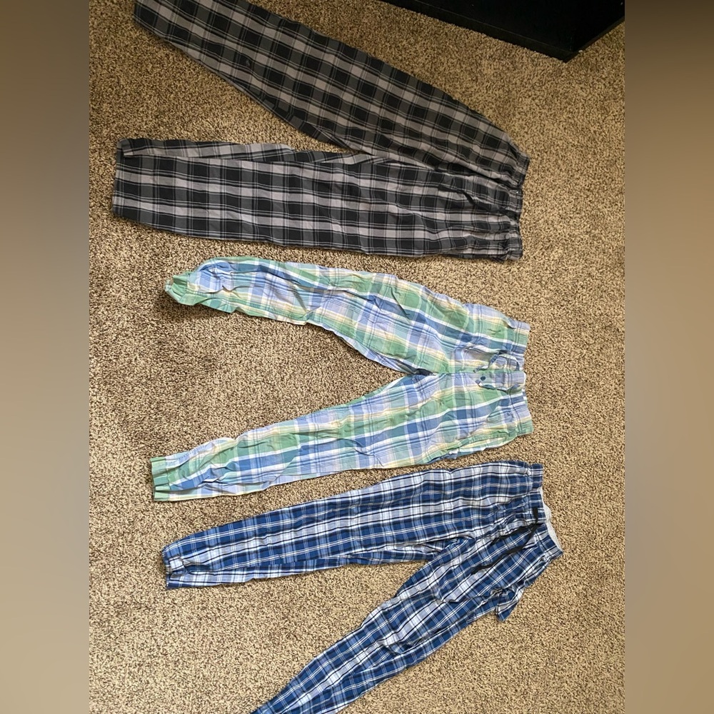 Plaid Pajama Set - Black, Green, and Blue ALL SIZES ARE SMALL
